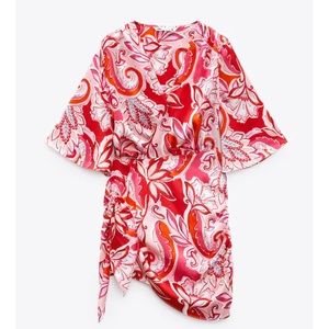 ZARA printed mini dress spring 2021 collection